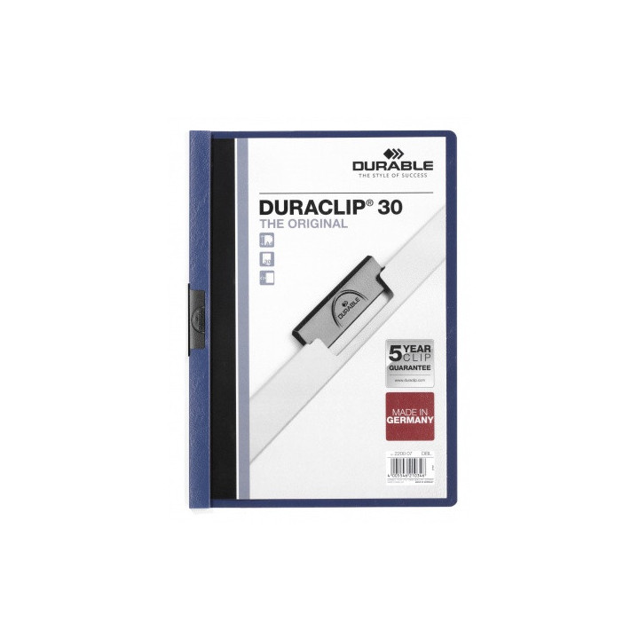 Dossier con clip 30 h a4 azul oscuro durable 2200-07
