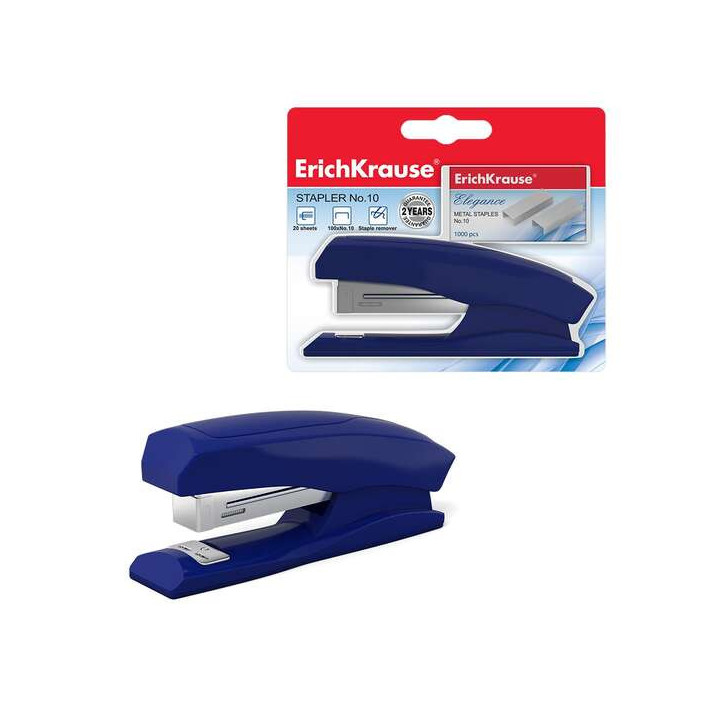 Erichkrause Elegance Classic Grapadora de Sobremesa - Grapa hasta 20 Hojas - Incluye Grapas Nº10 - Resistente a los Golpes - M