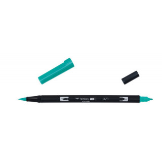 Rotulador doble punta pincel color sea blue tombow abt-373