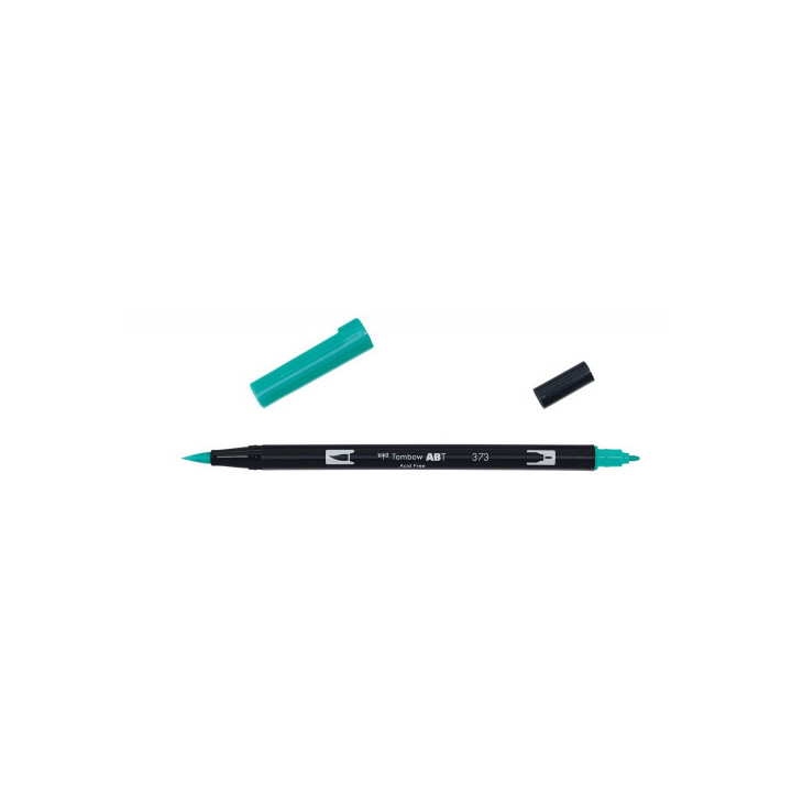Rotulador doble punta pincel color sea blue tombow abt-373