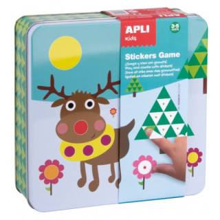 Apli Juegos de Gomets Polar - Didactico - Estimula Psicomotricidad - Desarrolla Pensamiento Matematico - Caja Metalica Atractiv