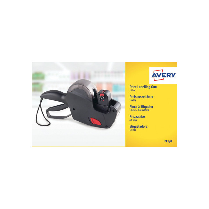 Etiquetadora de 1 línea 8 caracteres avery pl1/8