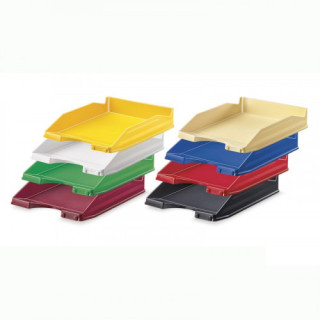 Bandeja apilable de plastico 350x250x65 mm. color negro faibo 93-02