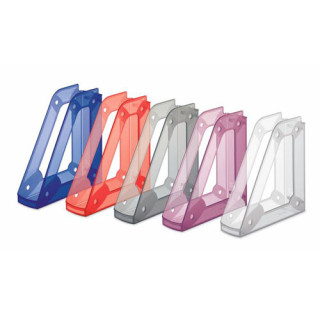 Revistero horizontal y vertical 245x230x60 mm. rojo translucido faibo 151-53