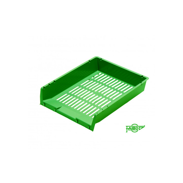 Bandeja apilable de plastico 340x275x65 mm. color verde faibo 90-04