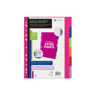 Juego separadores polipropileno extra fuerte 10 posiciones carchivo 49051099