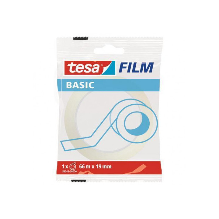 Cinta adhesiva translúcida basic 19mm.x66m. tesa 58545-0000