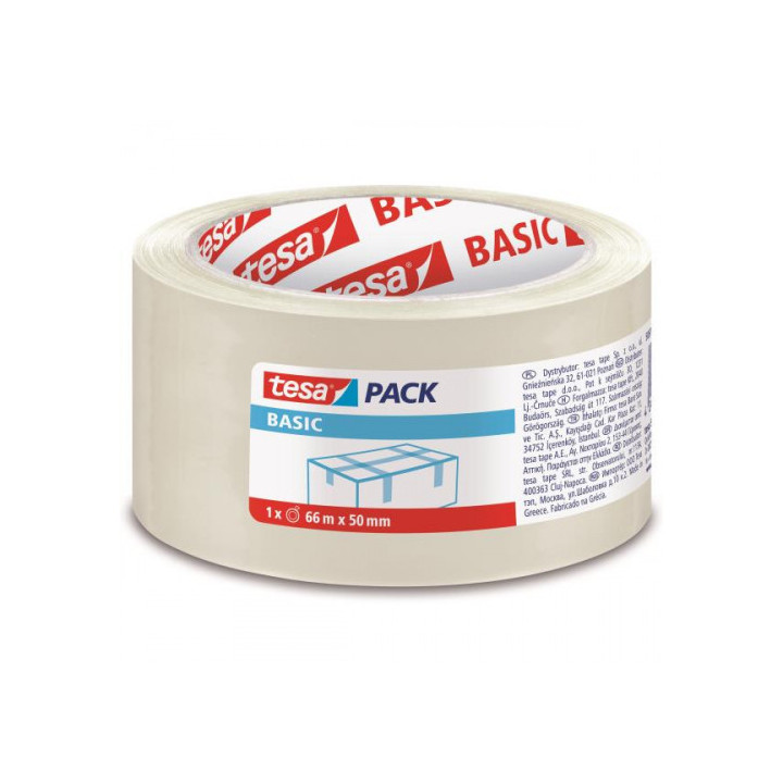 Pack 6 cintas de embalaje basic 50mm.x66m. transparente tesa 58570-00000-00