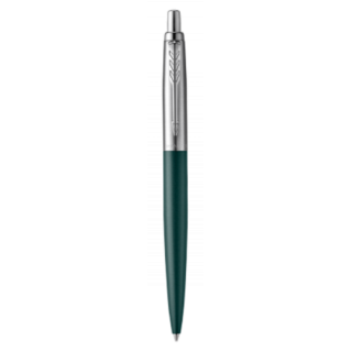 Bolígrafo jotter xl greenwich verde mate ribete de color cromado plumín medio tinta azul parker 2068511