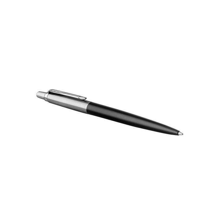 Bolígrafo retráctil jotter bond street negro con ribete cromado punto medio tinta azul parker 1953184