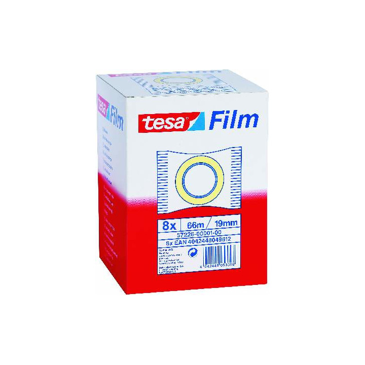 Cinta adhesiva standard 19mm.x66m.en bolsita transparente tesa 57226-00001-01