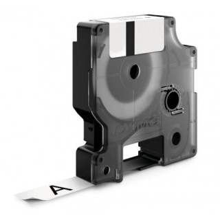 Cinta rotuladora rhinopro vinilo negro/blanco 19mm dymo 018445