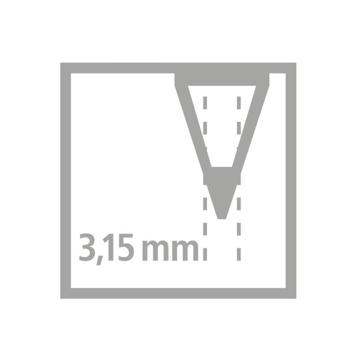 Lapiz ergonomico easygraph para zurdos hb 3,15mm. azul stabilo 321/02-hb-6