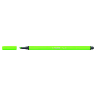 Rotulador punta fibra media 1mm. pen 68 verde neon stabilo 68/033