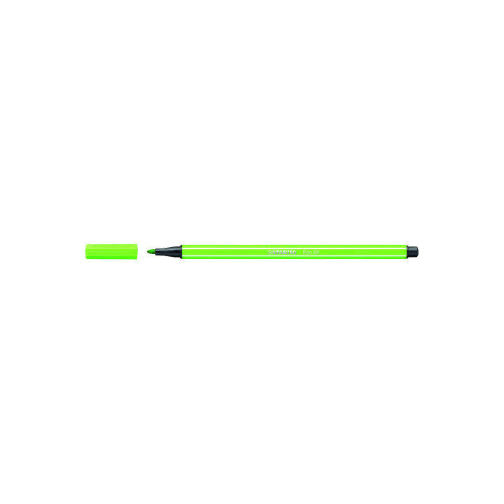 Rotulador punta fibra media 1mm. pen 68 verde neon stabilo 68/033