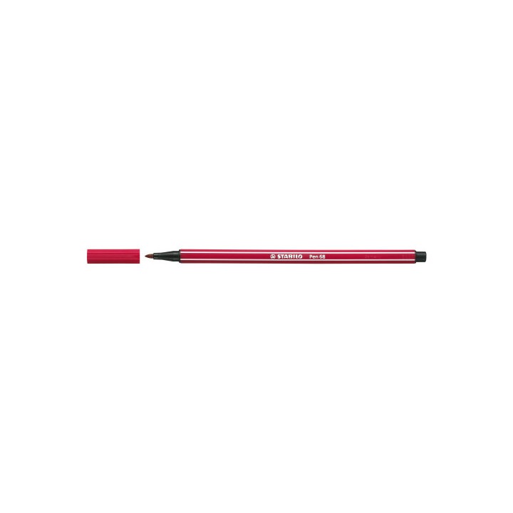 Rotulador punta fibra media 1mm. pen 68 rojo oscuro stabilo 68/50
