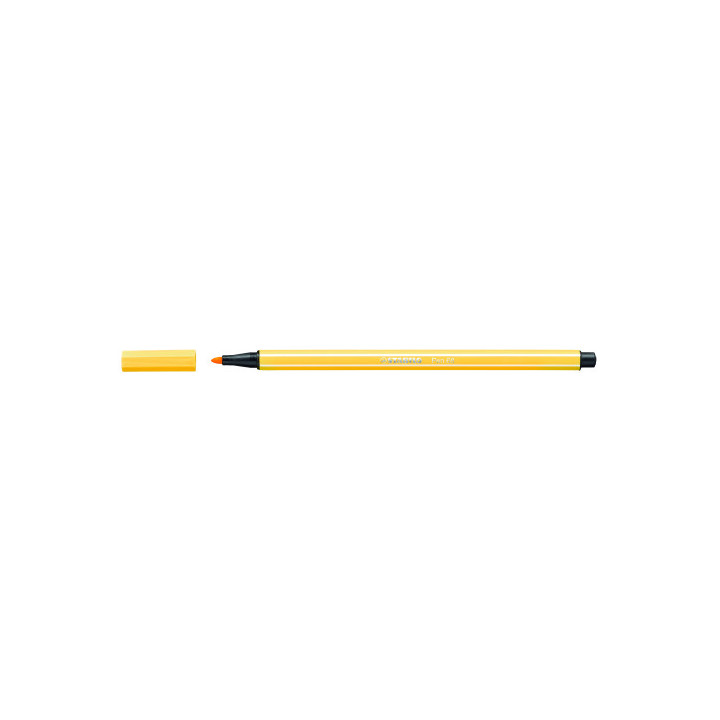Rotulador punta fibra media 1mm. pen 68 amarillo stabilo 68/44