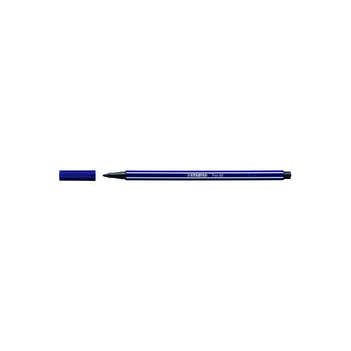 Rotulador punta fibra media 1mm. pen 68 azul prusia stabilo 68/22