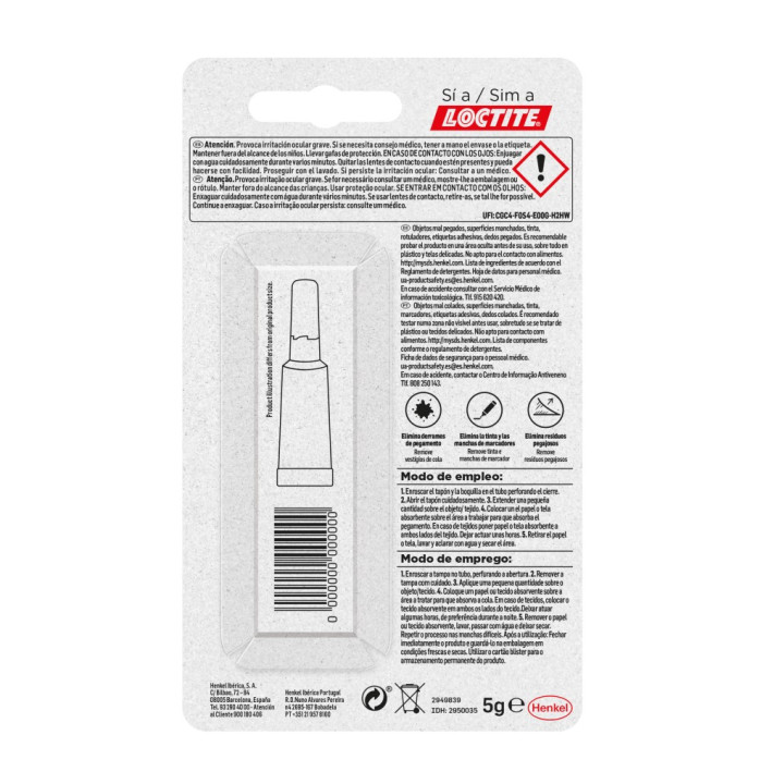 Loctite superglue-3 limpia pegamento bl 5 gr loctite 2950035