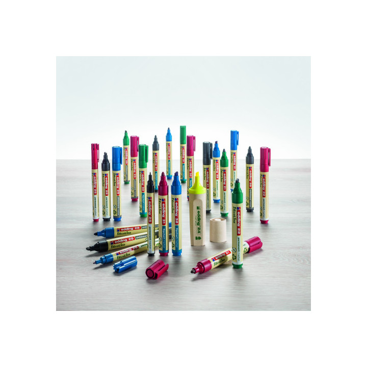 Marcador permanente edding ecoline 21 color rojo edding 21-002