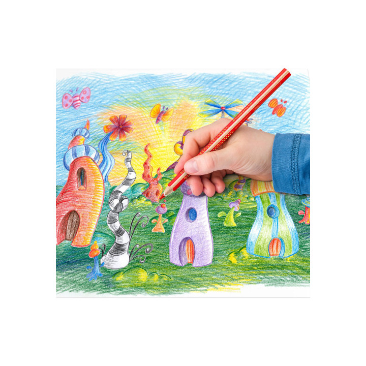 Estuche de cartón 12 lápices noris jumbo colores surtidos staedtler 188 c12/128 nc12p1