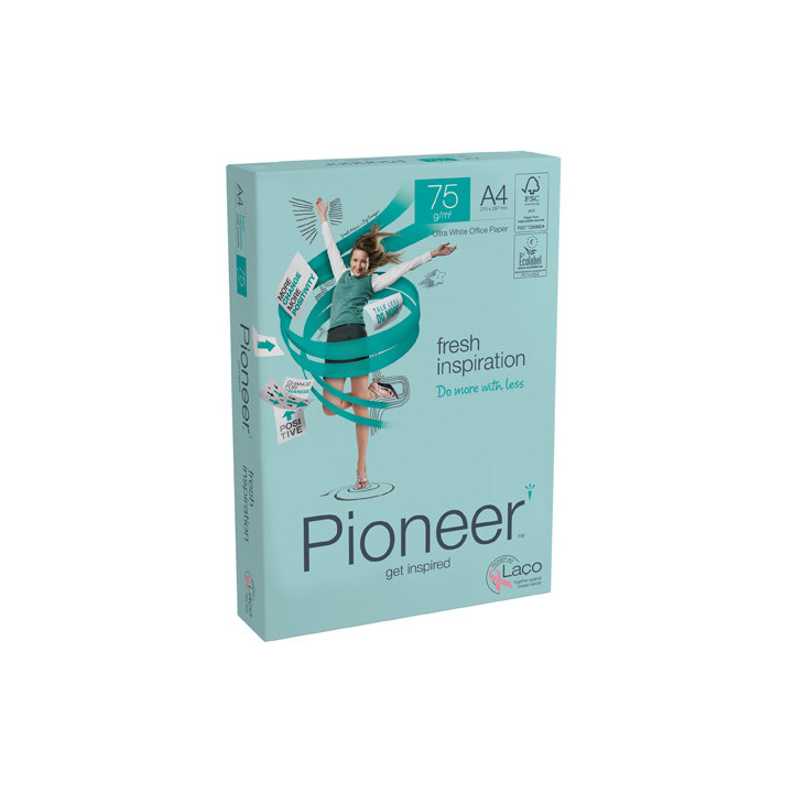Paquete 500h papel fresh premium 75gr a4 pioneer cie 169 pif0750040