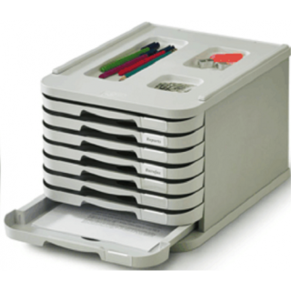 Modulo de 8 cajones poliestireno gris faibo 1008-08