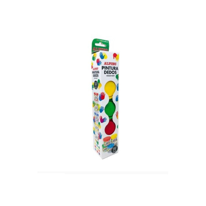 Estuche pintura dedos 5 x 40ml colores surtidos alpino dd020105