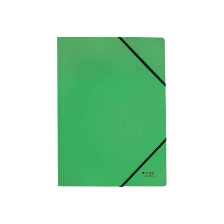 Carpeta de carton con gomas y sin solapas a4 recycle 100% verde leitz 39080055