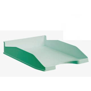 Bandeja apilable ecogreen 100% reciclado y reciclable verde pastel 345x255x60 mm archivo 2000 742 ve ps