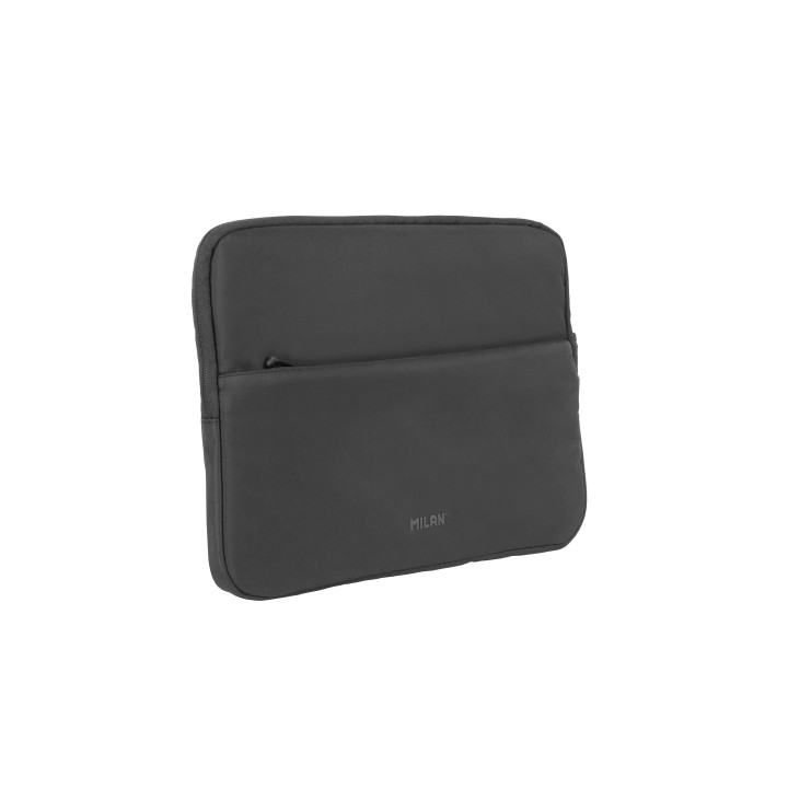 Milan Shadow Funda para Portatiles hasta 13" - Cierre de Cremallera con Tirador - Bolsillo Delantero - 34.5x26x2.5cm - Color Ne