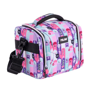 Milan Aliens 2 Bolsa Isotermica Porta Alimentos de 5L - Gran Capacidad - Apertura Total - 24.5x20x16cm - Color Rosa