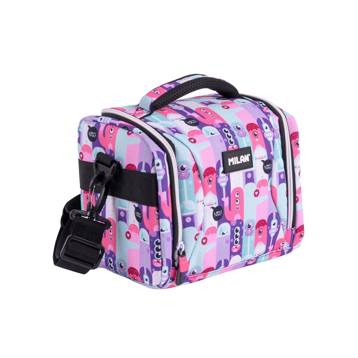 Milan Aliens 2 Bolsa Isotermica Porta Alimentos de 5L - Gran Capacidad - Apertura Total - 24.5x20x16cm - Color Rosa