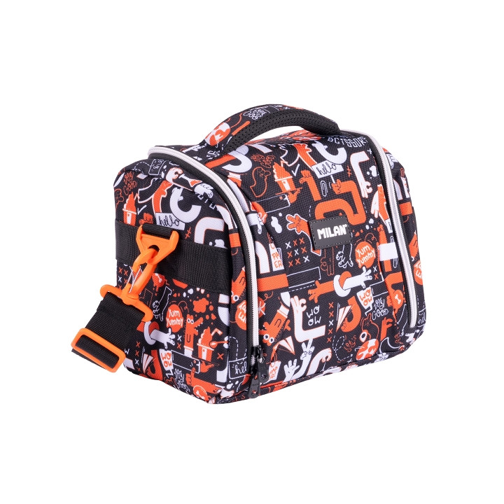 Milan Fingers Bolsa Isotermica Porta Alimentos de 5L - Gran Capacidad - Apertura Total - 24.5x20x16cm - Color Naranja