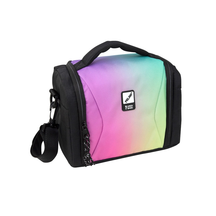 Milan Sunset Bolsa Isotermica Porta Alimentos de 5L - Gran Capacidad - Apertura Total - 24.5x20x16cm - Color Negro
