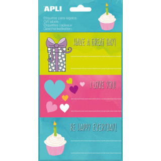 Apli Etiquetas Adhesivas Great Day - Tamaño 76x39mm - 9 Etiquetas por Bolsa - Adhesivo Permanente de Alta Calidad - Ideal para