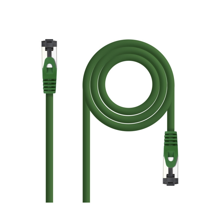 Nanocable Cable Red Latiguillo Cat.8.1 2Ghz LSZH SSTP AWG26 - Longitud 0.5m - Color Verde