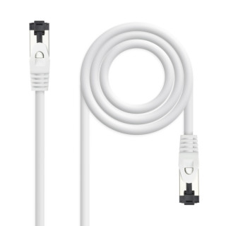 Nanocable Cable Red Latiguillo Cat.8.1 2Ghz LSZH SSTP AWG26 - Longitud 0.30m - Color Blanco
