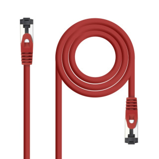 Nanocable Cable Red Latiguillo Cat.8.1 2Ghz LSZH SSTP AWG26 - Longitud 2m - Color Rojo