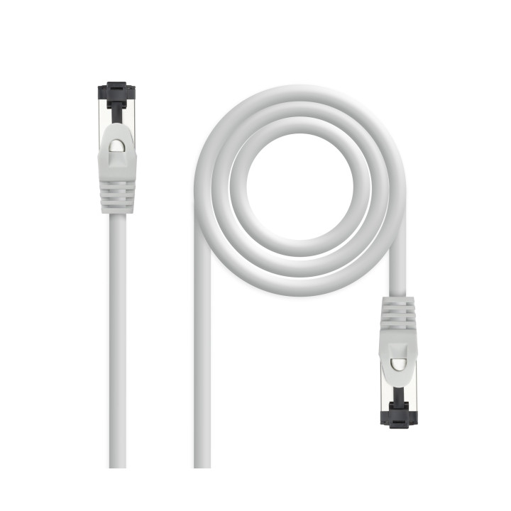 Nanocable Cable Red Latiguillo Cat.8.1 2Ghz LSZH SSTP AWG26 - Longitud 10m - Color Gris