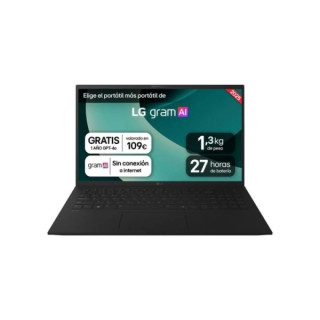 LG Gram 15Z80T-G.AS55B Portatil 15.6" AMD Ryzen AI 5-340 - 16GB - 512GB SSD - Windows 11 Home - Color Negro - Teclado QWERTY (E