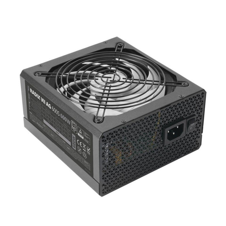 Tacens Radix VII AG 600S Fuente de Alimentacion 600W ATX - PFC Activo - Ventilador 140mm de 12dB - 80 Plus Silver - Cableado Mo