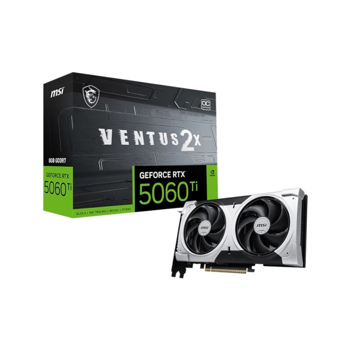 MSI GeForce RTX 5060 TI Tarjeta Grafica 8G VENTUS 2X OC PLUS  8GB GDDR7