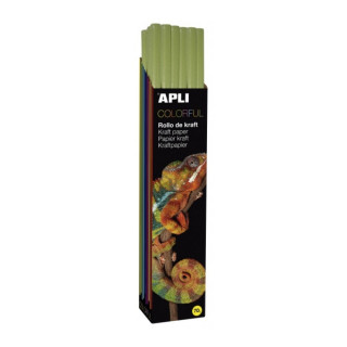 Apli Rollo de Papel Kraft - 70gr - Fibras Naturales - Alta Resistencia - Homogeneidad de Color - Ideal para Manualidades y Emba