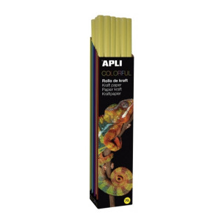Apli Rollo de Papel Kraft - 70gr - Fibras Naturales - Alta Resistencia - Homogeneidad de Color - Ideal para Embalajes y Manuali