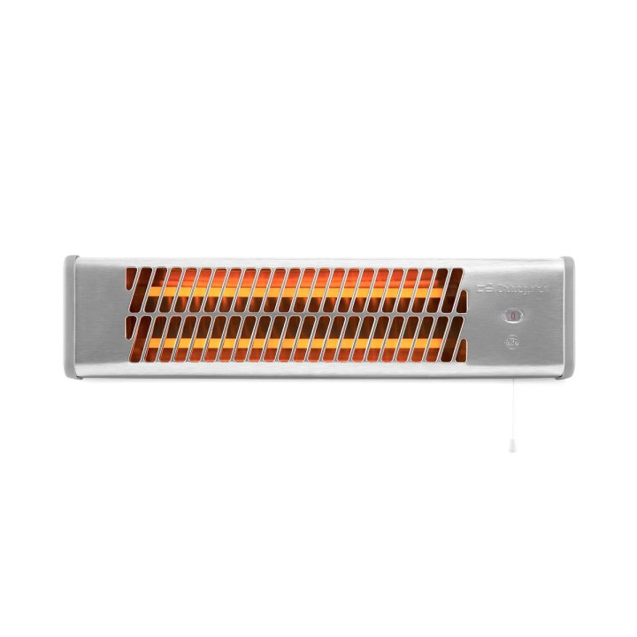 Orbegozo BB 5000 Estufa de Cuarzo para Aseo - Potencia 1200W - Interruptor por Tirador - 2 Niveles de Calor - Kit de Montaje pa