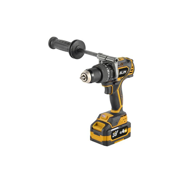 Blim Pro Taladro Percutor 20V - 140Nm - Motor Sin Escobillas - Velocidad Regulable 0-2050rpm - Bateria de 4Ah Incluida - Maleti