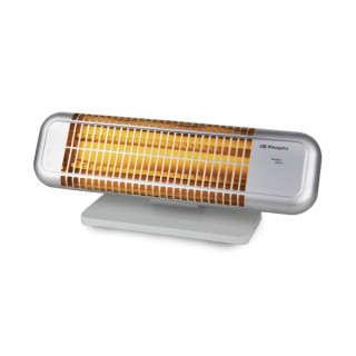 Orbegozo BP 0102 Estufa de Cuarzo - Potencia 1200W - Boton Antivuelco - 2 Niveles de Calor - Ruedas de Transporte - Reflector P