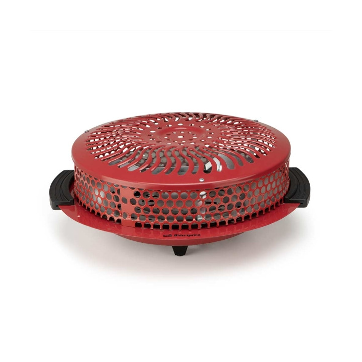 Orbegozo BR 90 Brasero Electrico - Potencia 900W - Rejilla de Seguridad - Asas de Tacto Frio - 2 Niveles de Calor - 39x10.5x38c