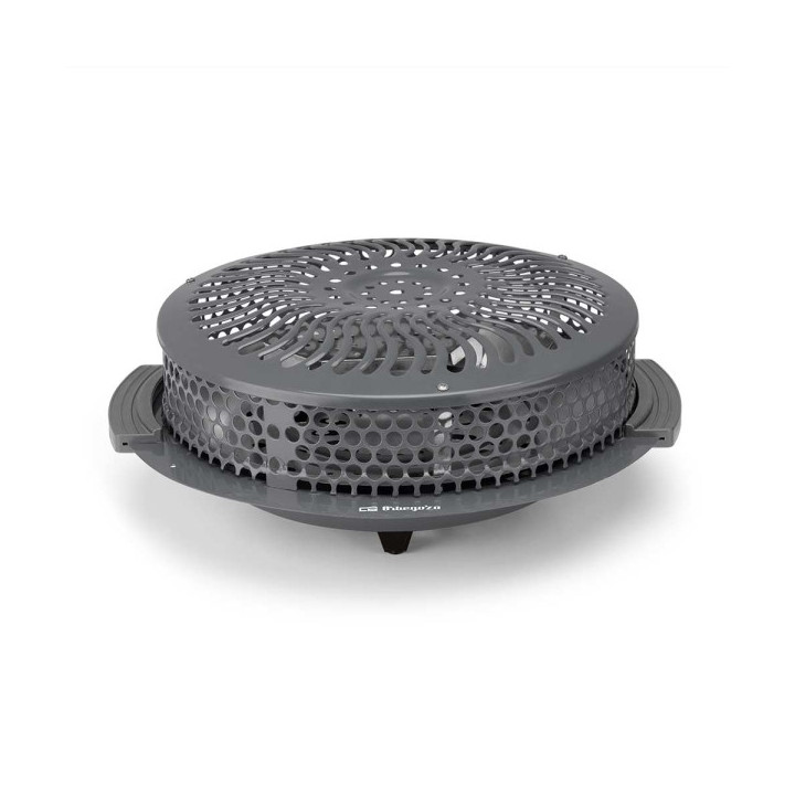 Orbegozo BR 92 Brasero Electrico - Potencia 900W - Rejilla de Seguridad - Asas de Tacto Frio - 2 Niveles de Calor - 40x15x39cm